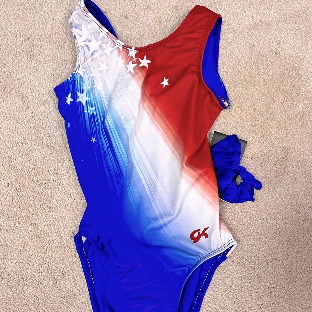 NWT GK Girls Leotard w/ Scrunchie